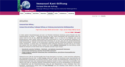 Desktop Screenshot of kantstiftung.de